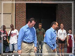 Twins with David Letterman